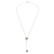 Jade Y-necklace, 'Verdant Balance in Apple Green' - Apple Green Jade Y-Necklace from Guatemala (image 2d) thumbail