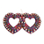 Cotton wall decor, 'Histories of Love' - Heart-Shaped Cotton Worry Doll Wall Decor from Guatemala thumbail