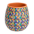 Ceramic decorative vase, 'Pastel Triangles' - Hand-Painted Pastel Triangle Decorative Vase from Nicaragua (image 2a) thumbail