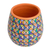 Ceramic decorative vase, 'Pastel Triangles' - Hand-Painted Pastel Triangle Decorative Vase from Nicaragua