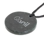 Jade pendant necklace, 'Q'anil' - Jade Rabbit Pendant Necklace from Guatemala