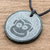 Jade pendant necklace, 'Mayan Monkey' - Jade Monkey Pendant Necklace from Guatemala (image 2b) thumbail