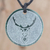 Jade pendant necklace, 'Mayan Deer' - Deer-Themed Jade Medallion Pendant Necklace from Guatemala (image 2) thumbail