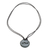Jade pendant necklace, 'Tijax' - Fish-Themed Jade Medallion Pendant Necklace from Guatemala