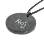 Jade pendant necklace, 'N'oj' - Bird-Themed Jade Medallion Pendant Necklace from Guatemala