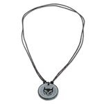 Jade pendant necklace, 'Nahual Cat' - Cat-Themed Jade Medallion Pendant Necklace from Guatemala