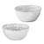 Small ceramic bowls, 'White Scales' (pair) - Hand Crafted Small White Ceramic Bowls (Pair)
