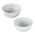 Kleine Keramikschälchen, 'White Scales' (Paar) - Handgefertigte kleine weiße Keramikschalen (Paar)