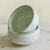 Cuencos de cerámica, 'Verdant Earth' (pareja) - Cuencos de cerámica hechos a mano color menta (par)