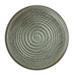 Ceramic luncheon plates, 'Healthy Appetite' (pair) - Hand Crafted Green Ceramic Lunch Plates (Pair)