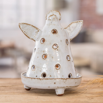 Keramischer Räucherstäbchenhalter, 'Engel auf Erden' (2 Stück) - Räucherstäbchenhalter aus Keramik in Engelsform (2 Stück)