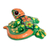 Keramische Figur, 'Gecko des Gartens in Kalk'. - Handgemaltes hellgrünes Blumenmotiv Gecko-Figur