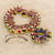 Cotton wreath, 'Quitapenas in Love' - Heart-Themed Cotton Worry Doll Wreath from Guatemala (image 2b) thumbail
