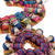 Cotton wreath, 'Quitapenas in Love' - Heart-Themed Cotton Worry Doll Wreath from Guatemala (image 2d) thumbail