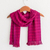 Cotton scarf, 'Subtle Elegance' - Blue-Violet Cotton Wrap Scarf from Guatemala