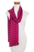 Cotton scarf, 'Subtle Elegance' - Blue-Violet Cotton Wrap Scarf from Guatemala (image 2a) thumbail