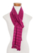 Cotton scarf, 'Subtle Elegance' - Blue-Violet Cotton Wrap Scarf from Guatemala (image 2b) thumbail