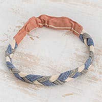 Cotton headband, 'Sololá Spring' - Artisan Hand Crafted Braided Multicolored Headband