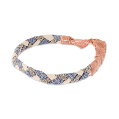 Stirnband aus Baumwolle - Von Hand gefertigtes, geflochtenes, mehrfarbiges Stirnband