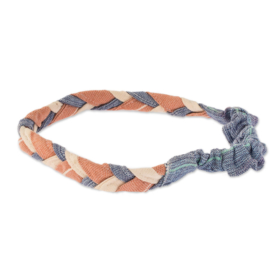Stirnband aus Baumwolle, 'Solol Autumn' - Einzigartiges mehrfarbiges, handgefertigtes Stirnband