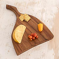 Wood cutting board, 'Mixco Morsel' - Conacaste Wood Hand Crafted Cutting or Serving Board