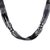 Glass beaded strand necklace, 'Harmonious Elegance in Black' - Black and White Glass Beaded Strand Necklace from Guatemala (image 2c) thumbail