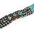 Glass beaded strand necklace, 'Harmonious Elegance in Brown' - Brown and Turquoise Blue Glass Beaded Strand Necklace (image 2c) thumbail