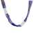 Glass beaded strand necklace, 'Harmonious Elegance in Blue' - Blue and White Glass Beaded Strand Necklace from Guatemala thumbail