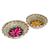 Natural fiber decorative baskets, 'Feminine Stars' (pair) - Embroidered Natural Fiber Decorative Baskets (Pair) (image 2a) thumbail