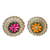 Natural fiber decorative baskets, 'Feminine Stars' (pair) - Embroidered Natural Fiber Decorative Baskets (Pair) (image 2b) thumbail