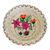 Cesta decorativa de fibras naturales - Cesta Decorativa Floral de Fibra Natural de Guatemala