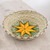 Natural fiber decorative basket, 'Artisanal Star in Yellow' - Yellow Star Natural Fiber Decorative Basket from Guatemala thumbail