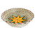 Cesta decorativa de fibras naturales - Cesta Decorativa de Fibra Natural Estrella Amarilla de Guatemala