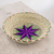 Natural fiber decorative basket, 'Artisanal Star in Purple' - Purple Star Natural Fiber Decorative Basket from Guatemala thumbail