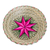 Natural fiber decorative basket, 'Artisanal Star in Fuchsia' - Fuchsia Star Natural Fiber Decorative Basket from Guatemala (image 2b) thumbail