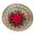Natural fiber decorative basket, 'Artisanal Star in Red' - Red Star Natural Fiber Decorative Basket from Guatemala (image 2b) thumbail