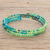 Glass and crystal beaded wrap bracelet, 'Ocean Siren' - Glass and Crystal Beaded Wrap Bracelet in Green (image 2) thumbail