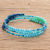 Glass and crystal beaded wrap bracelet, 'Ocean Glitter' - Blue and Green Glass and Crystal Beaded Wrap Bracelet (image 2) thumbail