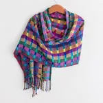Cotton shawl, 'San Juan Fiesta' - Colorful Cotton Shawl Crafted in Guatemala