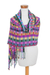 Cotton shawl, 'San Juan Fiesta' - Colorful Cotton Shawl Crafted in Guatemala (image 2a) thumbail