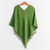 Cotton poncho, 'Forest Texture' - Textured Cotton Poncho in Green from Guatemala