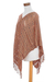 Cotton poncho, 'Fusion of Color' - Patterned Cotton Poncho Handwoven in Guatemala (image 2b) thumbail