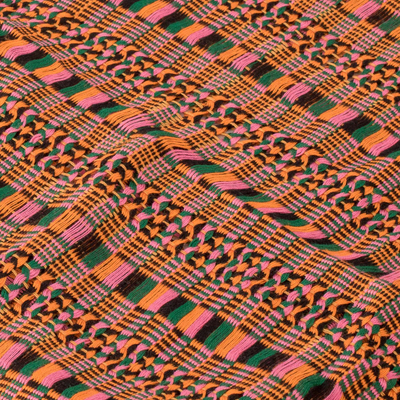 Cotton poncho, 'Fusion of colour' - Patterned Cotton Poncho Handwoven in Guatemala