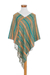 Cotton poncho, 'Beach Stripes' - Handwoven Striped Cotton Poncho from Guatemala (image 2a) thumbail