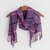 Cotton scarf, 'Pastel Paths' - Bright Pastel Patterned All Cotton Scarf from Guatemala (image 2) thumbail
