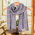 Rayon scarf, 'Color and Texture in Grey' - Tone-on-Tone Grey Rayon Scarf from Guatemala (image 2) thumbail