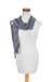 Rayon scarf, 'Color and Texture in Grey' - Tone-on-Tone Grey Rayon Scarf from Guatemala