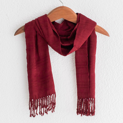 Rayon scarf, Color and Texture in Wine