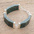 Jade link bracelet, 'Simple Panels in Dark Green' - Dark Green Jade Link Bracelet from Guatemala (image 2) thumbail