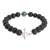 Jade and lava stone beaded bracelet, 'Within Darkness' - Jade and Lava Stone Beaded Bracelet from Guatemala